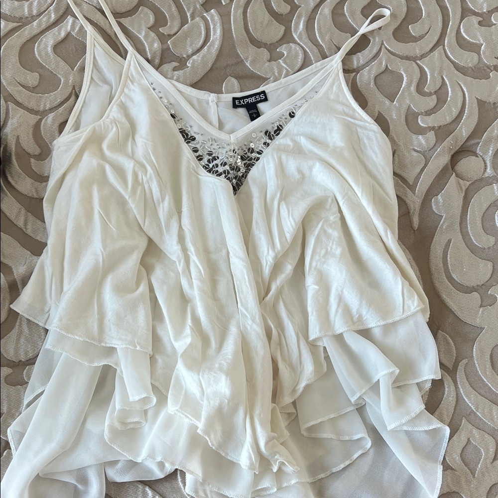 Express Cream Layered Camisole Top